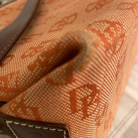 🔥QUICK SALE🔥Dooney & Bourke vintage orange canvas leather Satchel & dust bag - Picture 10 of 13